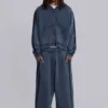 Blauwe sportieve, wijde Monster Hoodie
