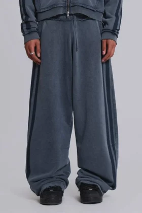 Blauwe sportieve, wijde Monster Joggers