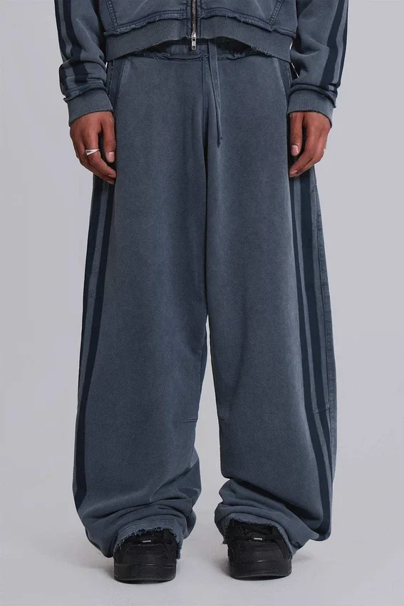 Blauwe sportieve, wijde Monster Joggers
