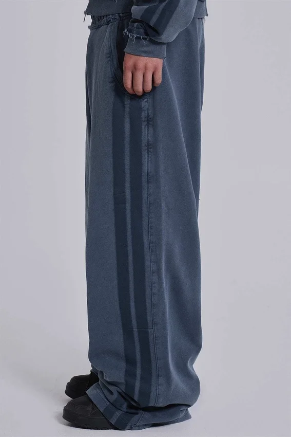 Blauwe sportieve, wijde Monster Joggers