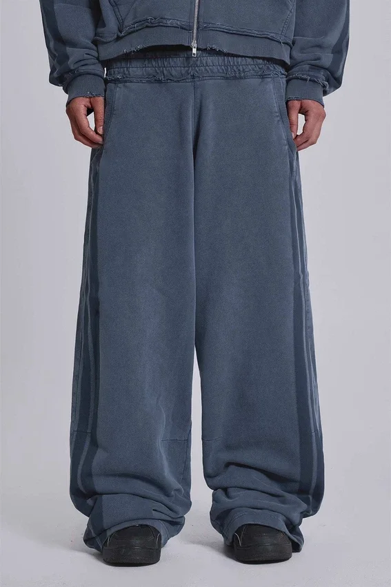 Blauwe sportieve, wijde Monster Joggers