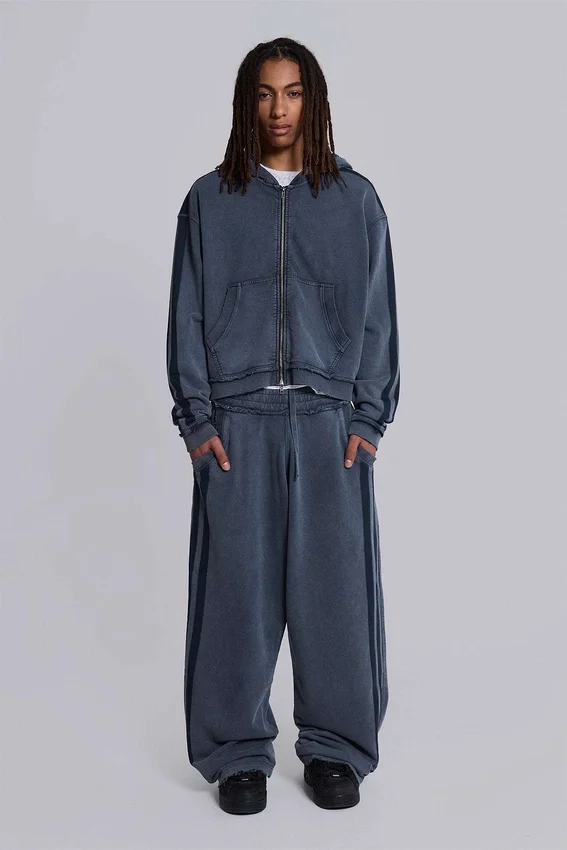Blauwe sportieve, wijde Monster Joggers