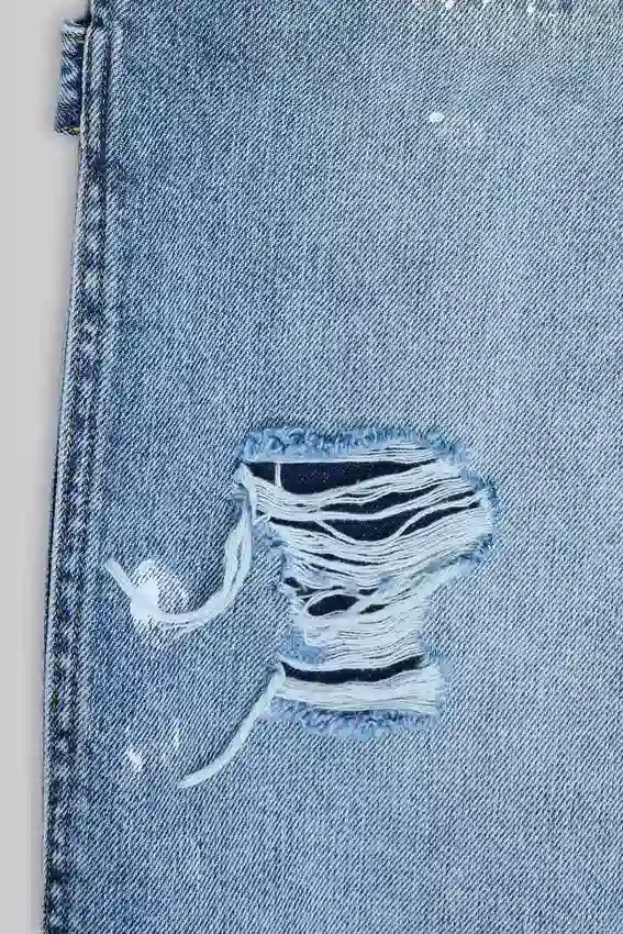 Blauwe vintage verweerde timmermansjeans