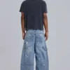 Blauwe vintage verweerde timmermansjeans