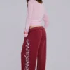 Bordeauxrode Hardcore Jewel Monster Joggers