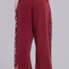Bordeauxrode Hardcore Jewel Monster Joggers