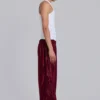 Bordeauxrode metallic Vapor-joggingbroek