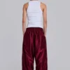 Bordeauxrode metallic Vapor-joggingbroek