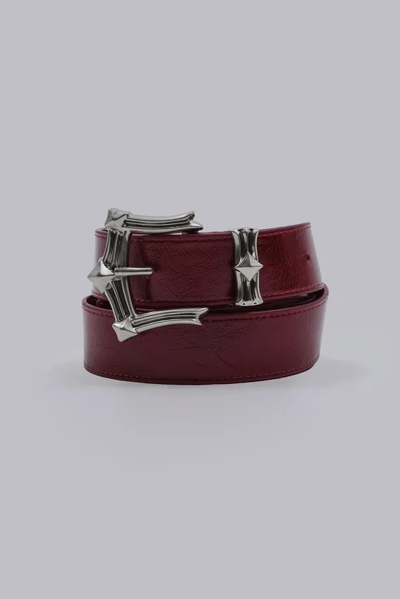 Bordeauxrode 'Strike Metal'-riem