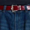 Bordeauxrode 'Strike Metal'-riem