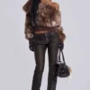 Bruine Cooper PU-Jeans met bootcut