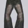Bruine Drift-Jeans met vouw en bootcut-pasvorm