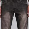 Bruine Drift-Jeans met vouw en bootcut-pasvorm