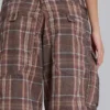 Bruine geruite Cadet-short