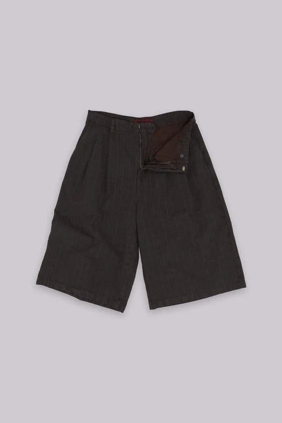 Bruine geruite jumbo-jorts