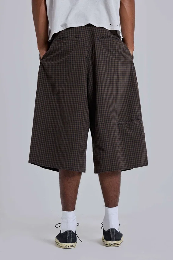 Bruine geruite XL Goliath Shorts