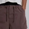 Bruine parachute Cargo baggy shorts