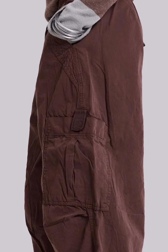Bruine parachute-cargobroek