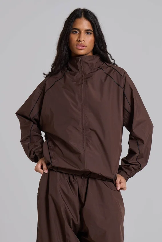 Bruine Vapor-trainingsjas voor Tops