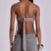 Brunelle minijurk met veren