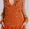 Button Me Up-minijurk in papaja
