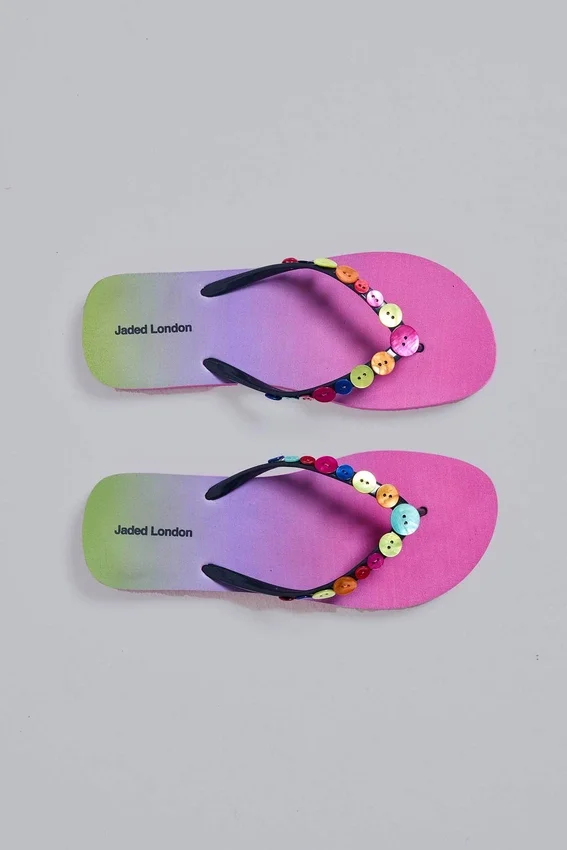 Button Ombré-teenslippers