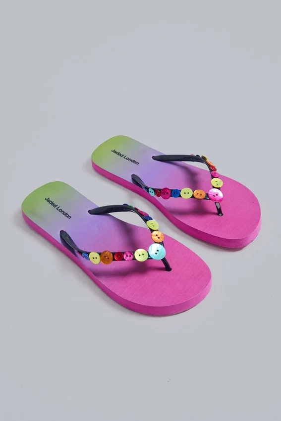 Button Ombré-teenslippers