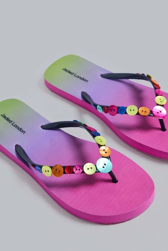 Button Ombré-teenslippers