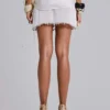 Calyptra mini-rok van chiffon met kralenrand