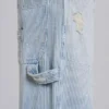 Carpenter-Jeans met dubbele knieën en krijtstreep