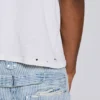 Carpenter-Jeans met dubbele knieën en krijtstreep