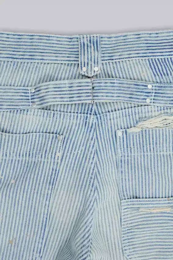 Carpenter-Jeans met dubbele knieën en krijtstreep