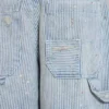 Carpenter-jeansshort met dubbele knieën en krijtstreep