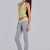 Cassia kanten Henley-haltertop