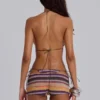 Cata mini-short met veelkleurige strepen