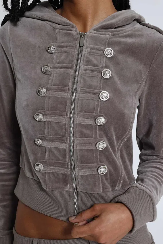 Cavalier militaire velours hoodie