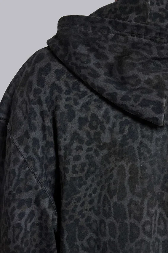 Charcoal Leopard Monster Hoodie