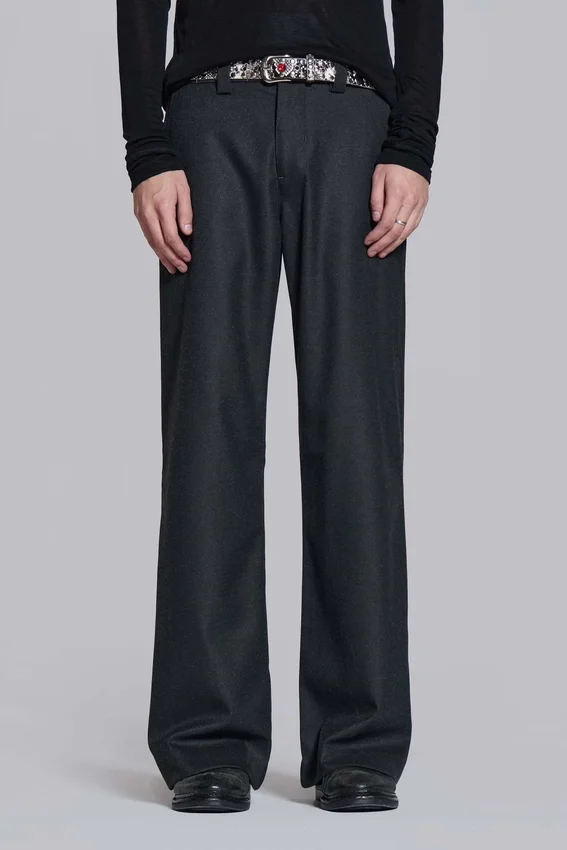 Charcoal Stacked Straight-pakbroek