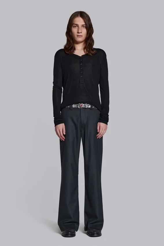 Charcoal Stacked Straight-pakbroek