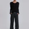 Charcoal Stacked Straight-pakbroek