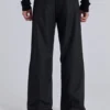 Charcoal Stacked Straight-pakbroek