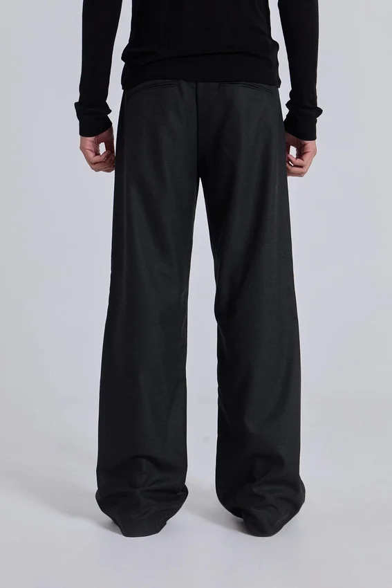 Charcoal Stacked Straight-pakbroek
