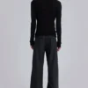 Charcoal Stacked Straight-pakbroek