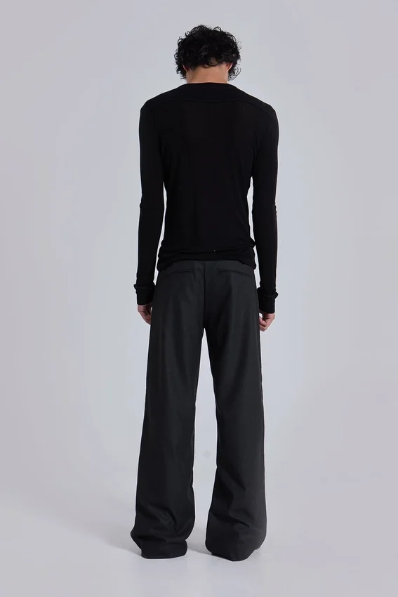 Charcoal Stacked Straight-pakbroek