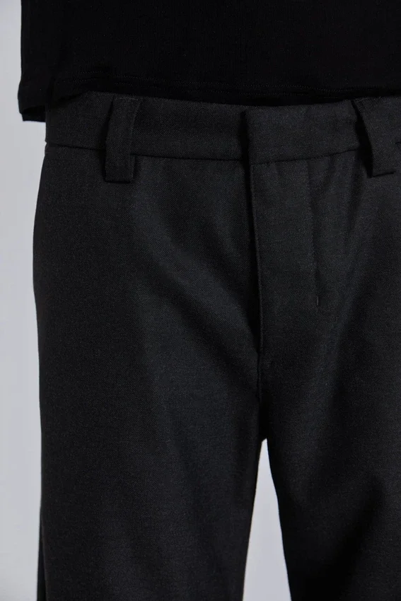 Charcoal Stacked Straight-pakbroek