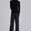 Charcoal Stacked Straight-pakbroek