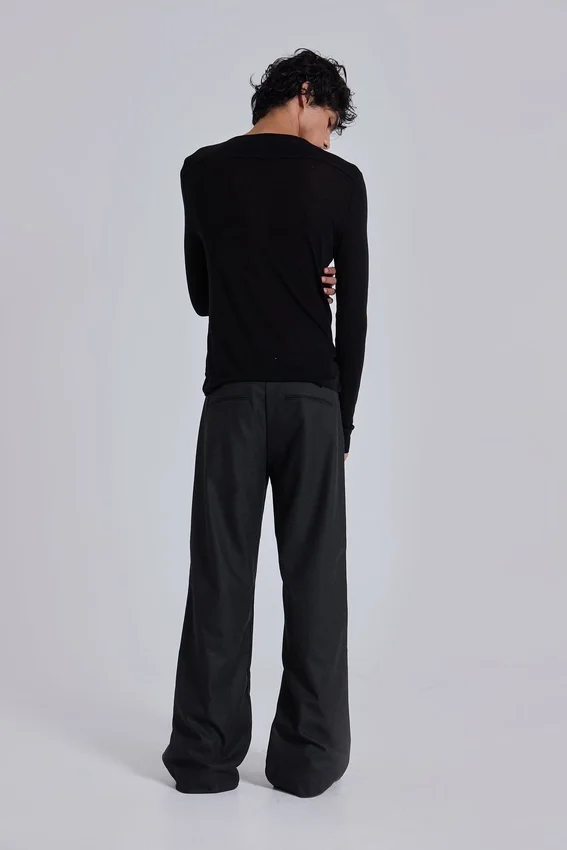 Charcoal Stacked Straight-pakbroek