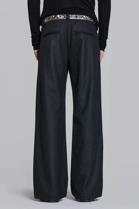 Charcoal Stacked Straight-pakbroek