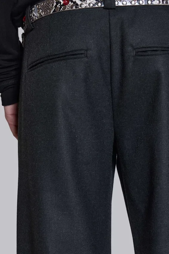 Charcoal Stacked Straight-pakbroek