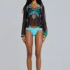 Chiffon top met voetbalversiering